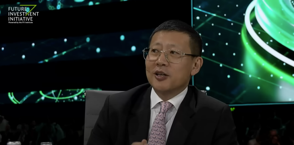 Neil Shen of HSG speaking at FII7