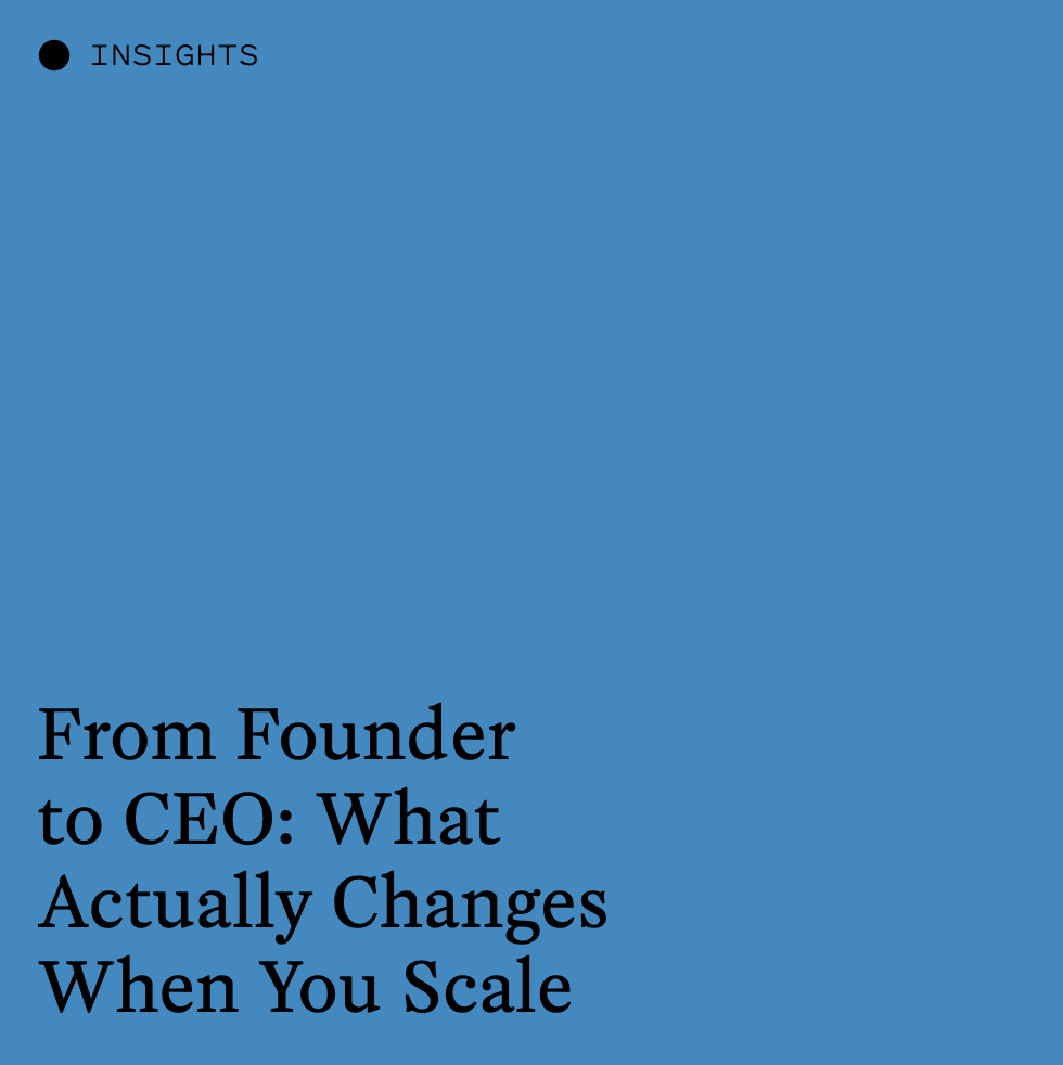 Founder to CEO transition